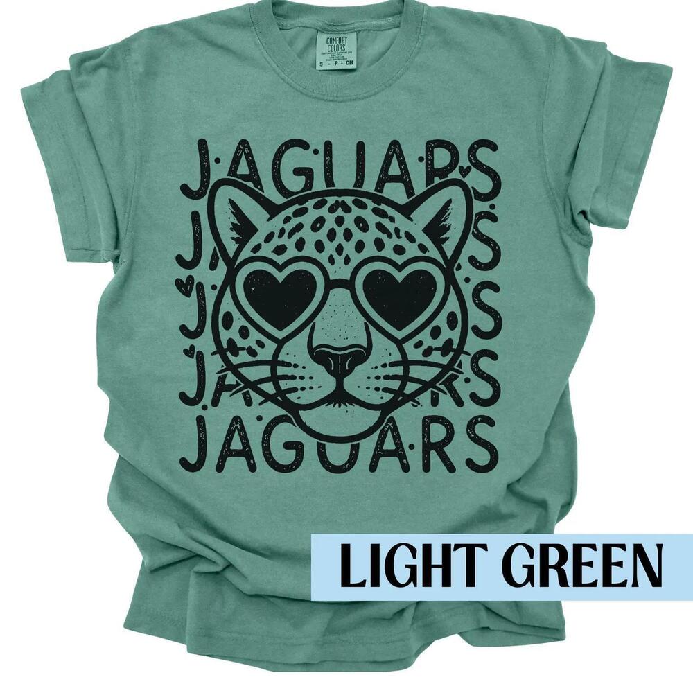 Cute Jaguars Mascot Cheer Mom Teacher First Day Back To School Tee